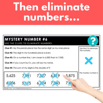 Image of Math Vocabulary 4-Digit Mystery Numbers - Problem-Solving, Morning Work