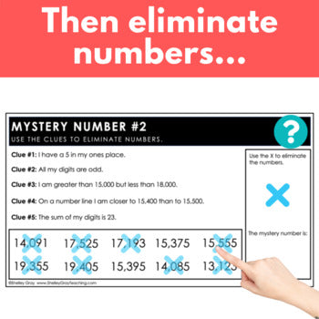 Image of Math Vocabulary 5-Digit Mystery Numbers - Problem-Solving, Morning Work