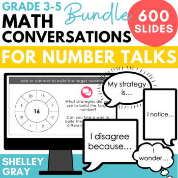 Main image for Number Talks - Daily Math Conversations to Boost Number Sense Grade 3 4 5 BUNDLE