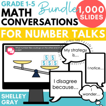 Main image for Number Talks - Daily Math Conversations to Boost Number Sense - Grade 1-5 BUNDLE