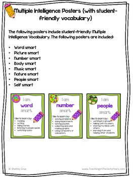 Image of Multiple Intelligences - Classroom Posters and Mini-Book