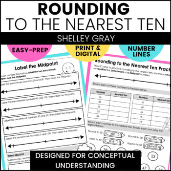 Main image for Rounding to the Nearest 10, Round on a Number Line, Rounding Worksheets