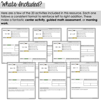 Left to Right Addition No Regrouping Addition Strategy Math Mats - CRA ...