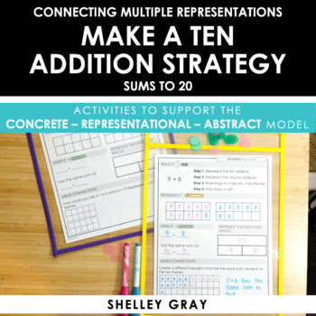 Addition Strategy Mat Make a Ten Addition Strategy Math Mats - Independent Math Center - CRA ...
