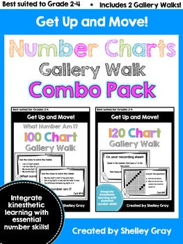 Main image for 100 Chart and 120 Chart Around the Room Gallery Walk Bundle