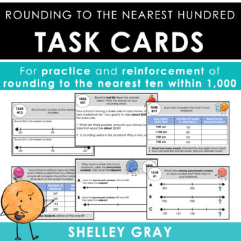 Main image for Rounding to the Nearest Hundred Task Cards | Numbers Within 1,000