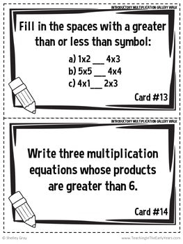 Image of Multiplication Facts to 25 Around the Room Gallery Walk