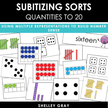 Main image for Subitizing Sorts - Quantities to 20 Ten Frames, Tally Marks, Dot Patterns 