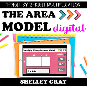 Main image for DIGITAL Area Model Practice: 1-Digit by 2-Digit Multiplication