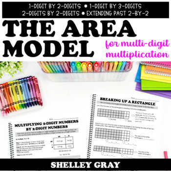 Main image for Area Model for Multiplication Worksheets | 1-by-2, 1-by-3, 2-by-2, and Beyond