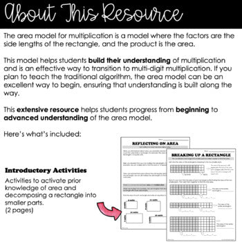 Image of Area Model for Multiplication Worksheets | 1-by-2, 1-by-3, 2-by-2, and Beyond