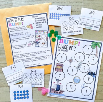 Image of Division Bump Games - Fun Dividing Dice Games for Fact Fluency With Arrays