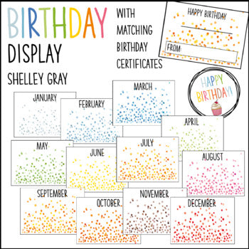 Main image for Back to School Birthday Display Bulletin Board - Includes Birthday Certificates