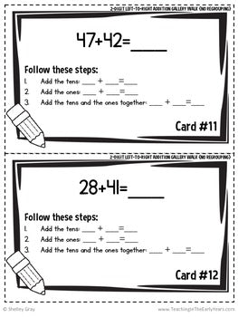 Image of Left-to-Right Addition for 2-Digit Numbers - Around the Room Gallery Walk