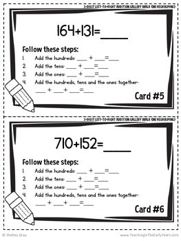 Image of Left-to-Right Addition for 3-Digit Numbers - Around the Room Gallery Walk