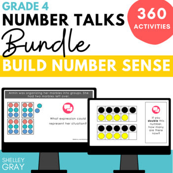 Number Talks Bundle for Grade 4: Dot Talks and Math Conversations ...