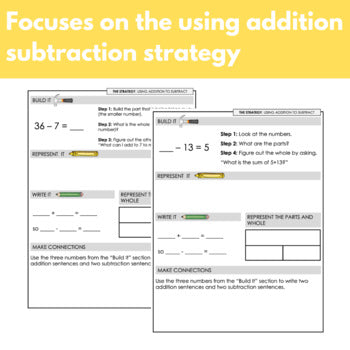 Image of Use Addition Subtraction Strategy Math Mats, CRA Model Independent Math Center