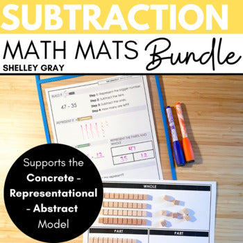 Main image for Subtraction Strategy Math Mats - Working With Numbers to 100 Using the CRA Model
