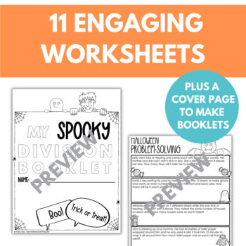 Image of Halloween Math Worksheets for Division