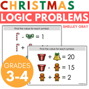 Main image for Christmas Math Logic Problems, Puzzles for Addition & Subtraction Within 20