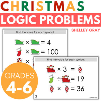 Main image for Christmas Math Logic Problems, Puzzles for Multiplication and Division