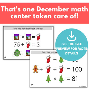 Image of Christmas Logic Problem Puzzles, Differentiated Bundle Grades 2-6