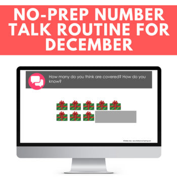 Image of Christmas Math Conversations for Number Talks, First Grade, 20 Number Talks