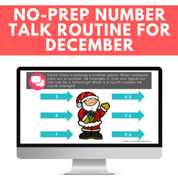 Image of Christmas Math Conversations for Number Talks, Fifth Grade, 20 Number Talks