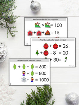 Main image for FREE Christmas Math Logic Problem Puzzles