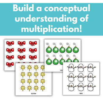 Image of Christmas Arrays Task Cards for Multiplication or Repeated Addition Practice