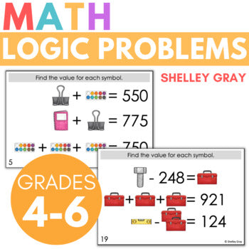 Main image for Math Logic Problems, Puzzles for Addition & Subtraction Within 1,000