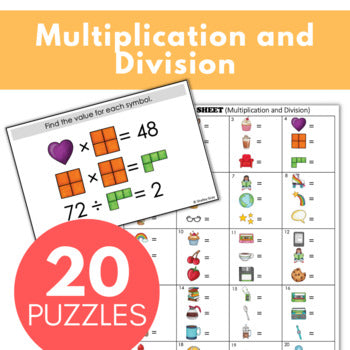 Image of Math Logic Problems, Puzzles for Multiplication and Division, Problem-Solving