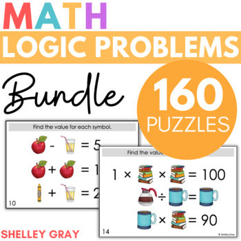 Main image for Math Logic Problems Bundle, Problem-Solving and Critical Thinking