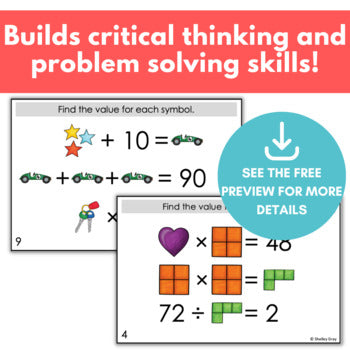 Image of Math Logic Problems Bundle, Problem-Solving and Critical Thinking