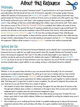 Image of Homework Folder Activities - Interactive Notebook Style for Kindergarten