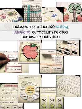 Image of Homework Folder Activities - Interactive Notebook Style for Kindergarten