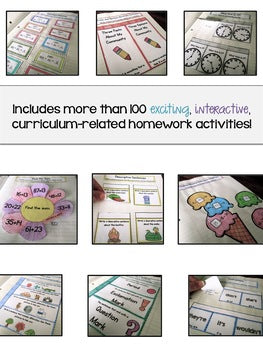 Image of Homework Folder Activities - Interactive Notebook Style for 2nd Grade