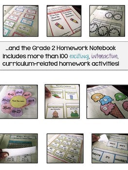 Image of Homework Folder Activities - Interactive Notebook Style for 1st and 2nd Grade